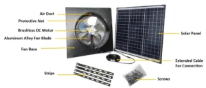 iSolar 40W-GAB-SUN, 1650 CFM, 14", Thermostat, Smart AC Adapter with 20 year warranty